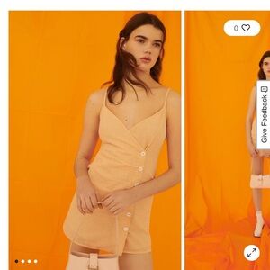 Urban Outfitters Light Peach Wrap Mini Dress